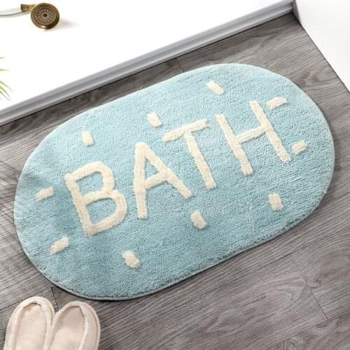 Non-slip Bathroom Mat Enter Door Mat Letter Mat Beige Black Blue Floor Mat