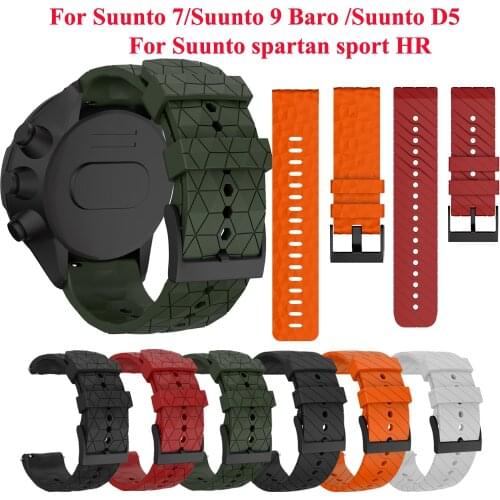 Silicone Strap Replacement WatchBand For suunto 7 D5 Wrist Bracelet for Suunto 9 Spartan Sport Wrist HR Baro Smart Watch Band