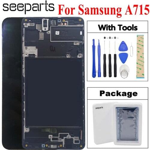 6.7" AMOLED For Samsung Galaxy A71 LCD Touch Digitizer Sensor Glass Assembly For Samsung A71 Display A715 A715F A715FD LCD