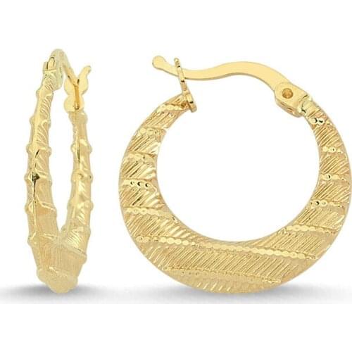 Gold ring earrings 2.1 CM 14 gauge Handy Custom Craftsmanship Gift Gold Earrings Design On Special Occasions