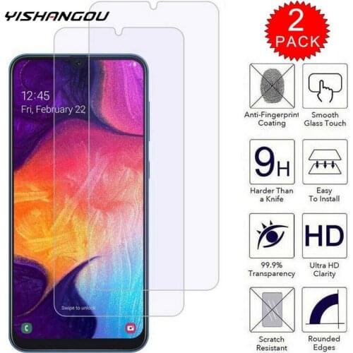 2 Pcs Tempered Glass Screen Protector Case Samsung S20 FE A51 A71 5G A50 A70 A40 A30 A20 A10 A21S A90 A80 A41 A90 A31 A10S A20S