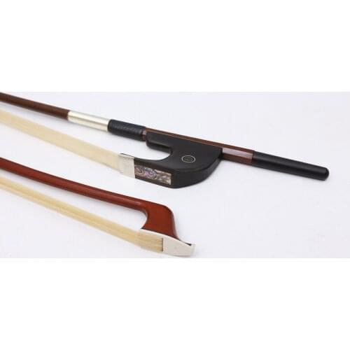 3/4 Upright Double Bass Bow Brazil wood German Style Ebony Frog Horse Hair Bass parts & accessories