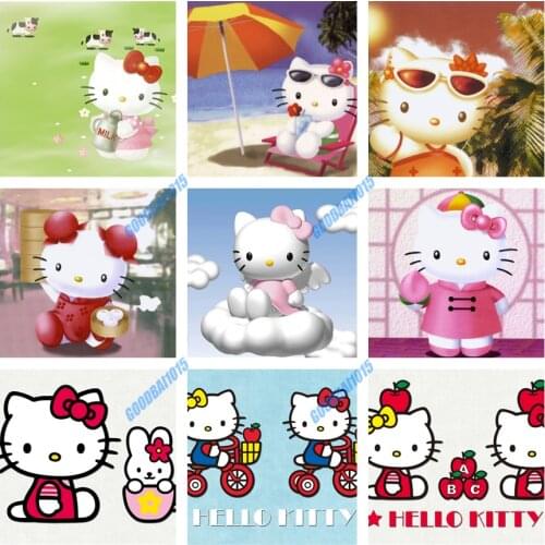 Diy Diamond Painting Cartoon Diamond Embroidery Mosaic Cross Stitch Kits 5d Home Decor Cute Pink Cat Wall Art