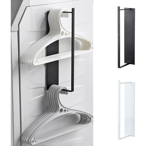 Home No-punching Metal Clothes Hanger Storage Rack Towel Space Saving Organizer