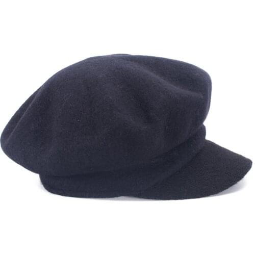 Lawliet Solid Womens 100% Wool Newsboy Cabbie Cap Crochet Slouchy Baggy Visor Hats T414
