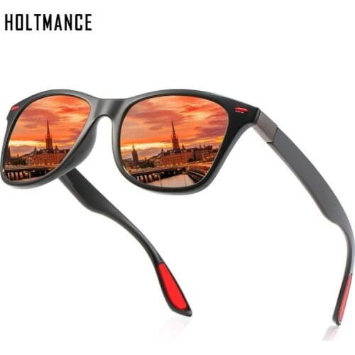 HOLTMANCE New TR90 Men Sun Glasses Classic Square Polarized Sunglasses For Male High Quality Driving Eyewear UV400