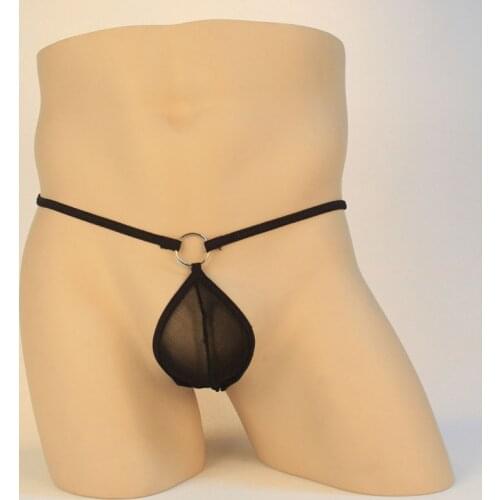 Mens Thong Sexy Low Waist Transparent Panties Underwear Temptation Hot Erotic Porn Hollow Underpant Flirting Sex Briefs T Pants