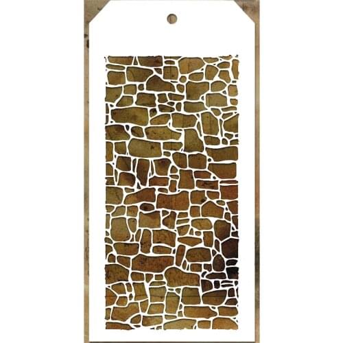 2021 New Label Tag Plastic Stencil For DIY Craft Making Hollow Out Pattern Background Scrapbooking Card No Metal Cutting Dies