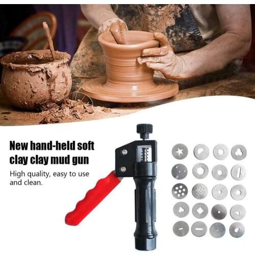 New Type Of Clay Extruder Hand-Held Soft Clay Extruder With 20 Different Nozzles As Decorative Auxiliary Art Tools