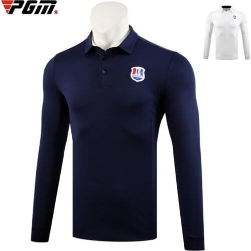 Autumn Spring Mens Long-sleeved T-shirt Muscle Fit Golf Tops Leisure Breathable Soft Sportswear Shirts M-XXL D1003