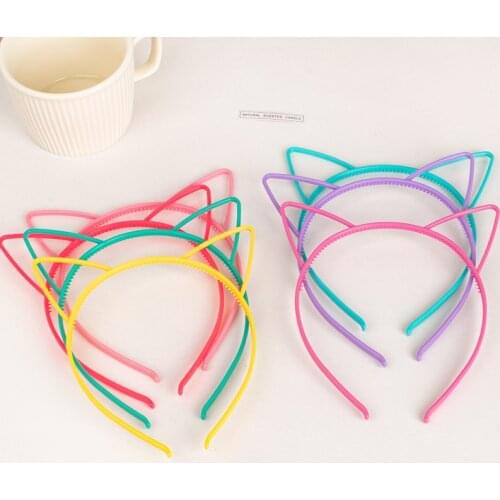 Cute Cartoon Candy Color Anti Slip Cat Ears Hairband For children Girls hair bands hoops Accessories Party Headband Headwear