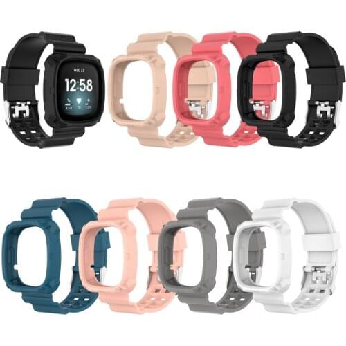 For -Fitbit Versa 3 Smart Watch Band For Sense Wristband Soft Silicone Straps E65A