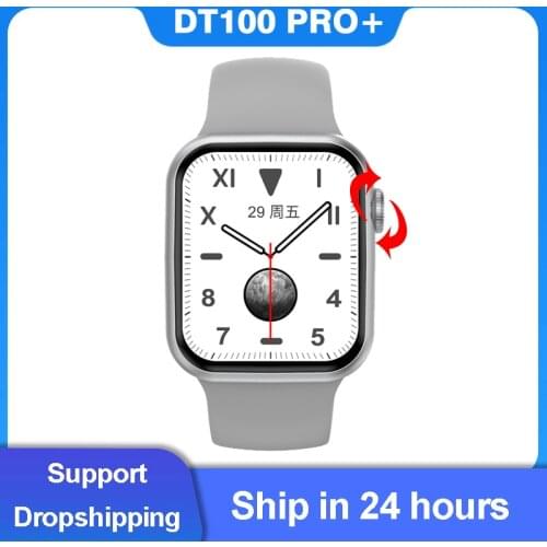 IWO DT100 PRO + Smart Watch 2021 Bluetooth Call 1.78" Wireless Charging IP68 Waterproof Smartwatch Men Women for Xiaomi Android