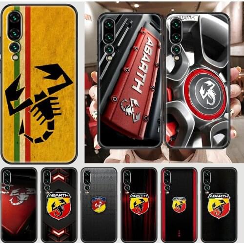 Super car ABARTH Phone case For Huawei P Mate P10 P20 P30 P40 10 20 Smart Z Pro Lite 2019 black trend back tpu hoesjes silicone