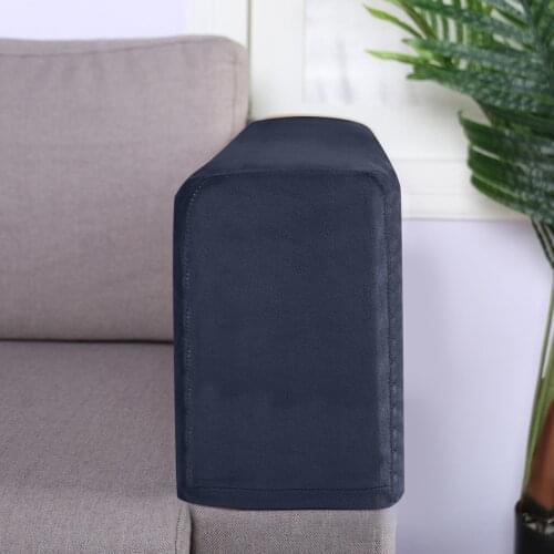 2Pcs Universal Sofa Armrest Cover Elastic Armrest Protector Solid Color Armrest Protective Cloth Navy