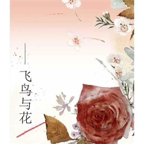 Vintage Bird and Flower Washi Masking Tapes for Card Making DIY Scrapbooking Decorative Stickers