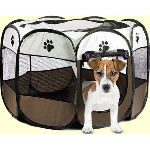 Waterproof Eight-sided Cage Pet Delivery Room Removable Washable Folding Fence Oxford Waterproof Dog Tent Fences