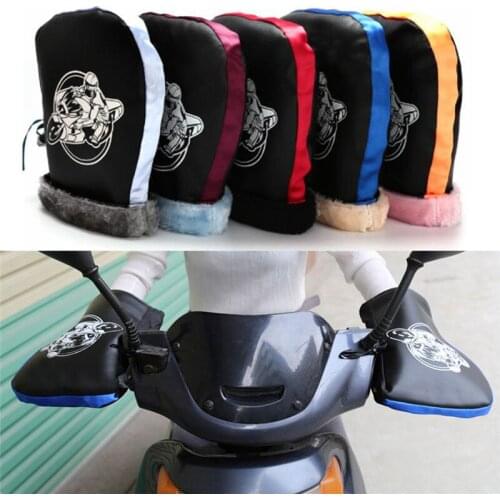 2pcs Waterproof Motorcycle Warm Covers Gloves Motor Handlebar Snowmobile Winter Unisex Covers Gloves