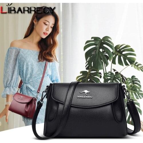 Women Fashion Solid Color Bag Ladies PU Leather Crossbody Bag for Ladies 2021 New Luxury Handbags Shoulder Bags Bolsos De Mujer
