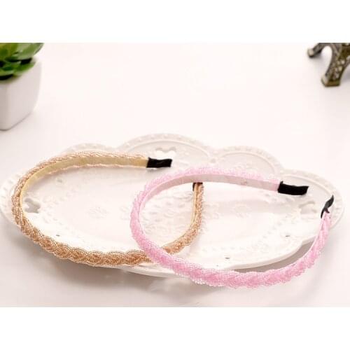 High quality temperament compact beaded braid Hair Hoop Hairband for Women Girls Bezel Hair Band Hair Accessories PJ-1040