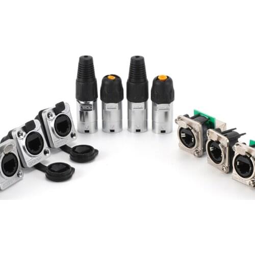 1Pcs network data RJ45 super five category six information box module interface waterproof audio D-type base sub cat5e