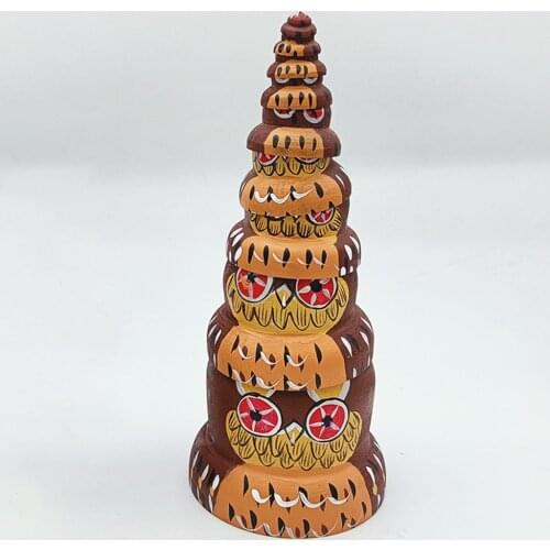 10Pcs Set Cartoon Lovely Owl Wooden Stacking Toys, Matryoshka Russian Nesting Dolls for Girls Boys, Hand Painted Figurine