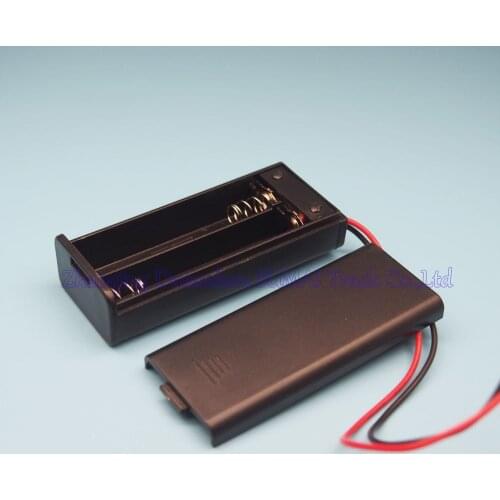 100pcs Black AAA Battery Holder Box ,2xAAA battery Box Case with ON/OFF Switch with cover
