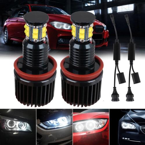 120W H8 LED Angel Eyes Halo Ring Light Bulbs 6500K For BMW E92 E93 E63 E70 Lamps Angel Eye Halo Ring Light Auto Lighting