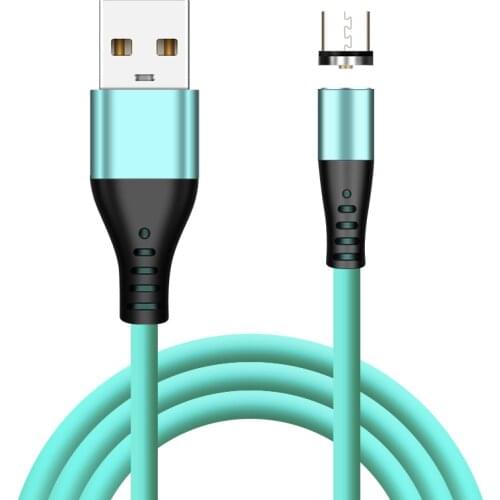 2.4A Magnetic Micro USB Type C Charging Cable For Samsung Huawei Liquid silicone Magnet Quick Charging Android 1M Phone Cable