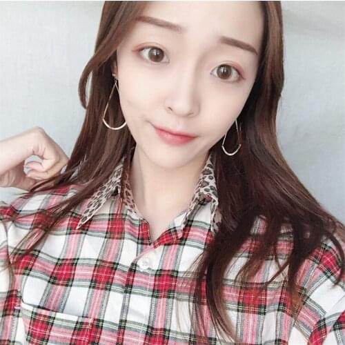 2019 new design brand earrings hollow drop-shaped simple earrings for women