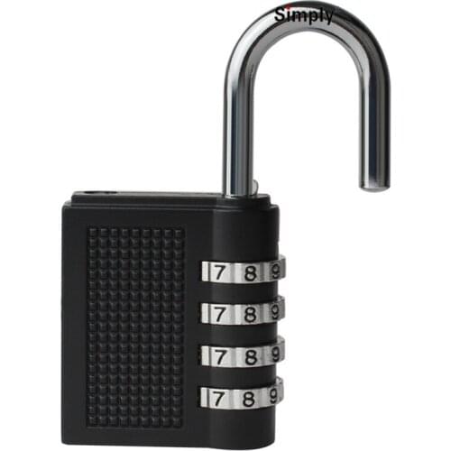 4 Digit Combination Password Lock Zinc Alloy Security Lock Suitcase Luggage Coded Lock Cupboard Cabinet Locker Padlock