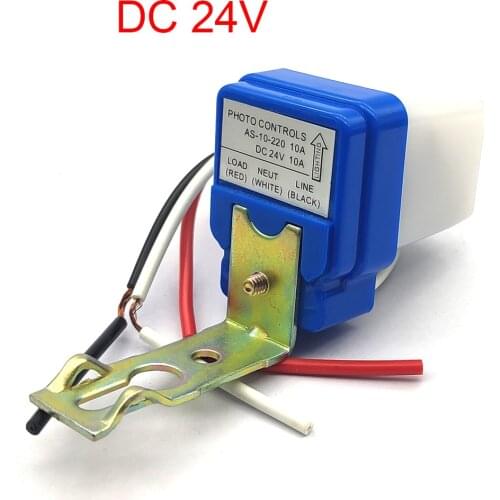 Automatic Auto On Off Photocell Street Light Switch AC/DC 12V/24V/220V 50-60Hz 10A Photo Control Photoswitch Sensor Switch