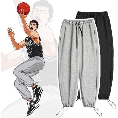 Basketball Sport Joggers Men Sweatpants 2020 Korean Streetwear Loose Wide Harem Pants Black Gray Cotton Trousers For Men