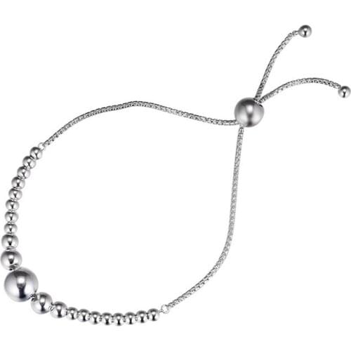 String of Beads Sliding Bracelet Authentic 925 Silver Bracelets For DIY Woman Fashion Bracelets For Jewelry Making