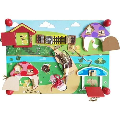 Childrens Unlocking Toys Cognitive Board Baby Early Education and Wisdom Toys Kindergarten Teaching Aids