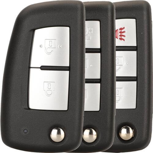 Jingyuqin 5pcs Remote Car Key Fob Shell For Nissan Qashqai 2013 Micra 2012-2016 Pulsar X-Trail 2014 Juke F15 F16 2004-2019 2/3BT