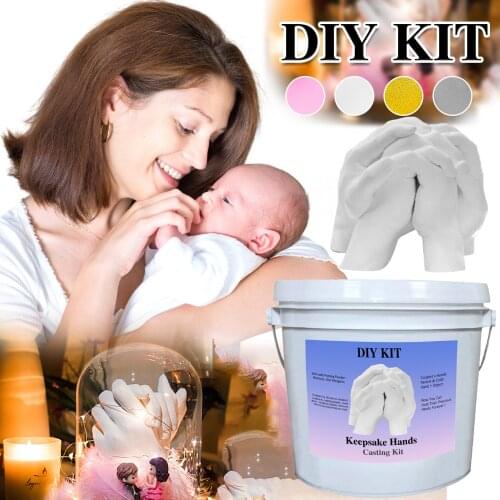 Keepsake Hands Clay Molds Casting Kit Valentines Day Newborn Footprints Large Diy Gifts Plaster Statue Molding Clay Molds Gifts
