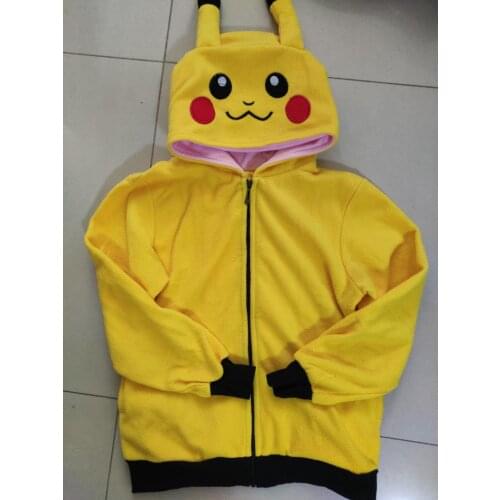 Kigurumi Japan Anime Lady Fashionable Cool Pokemon Pika Fashion Casual Hoodie Hoody Cosplay Costume Clothes for women