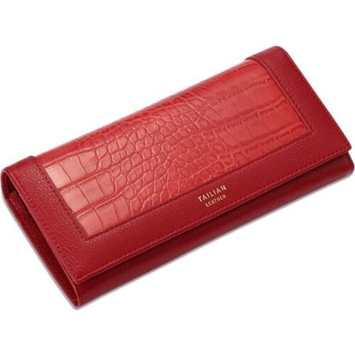 Crocodile Pattern Wallet For Women Fashion PU Leather Credit Card Holder Zipper Coin Purse Female Long Wallet Phone Pocket