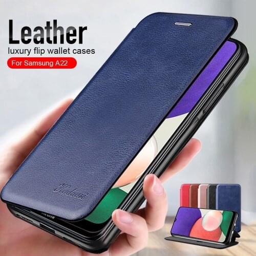 For samsung a22 case Leather Flip Book Wallet Phone Case for samsung galaxy a22 a 22 22a samsunga22 cover coque fundas