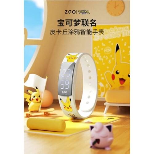 Hot-Selling Pokémon Pikachu Wrist Smart Cartoon Electronic Watch Real-Time Record Sports Data Boy And Girl Gift Toy Original Box
