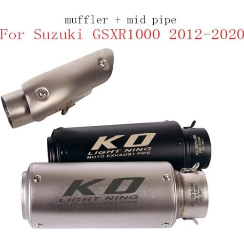 Motorcycle Exhaust Muffler Tip Silencer Escape Middle Connect Link Tube Connection for Suzuki GSXR1000 2012-2020
