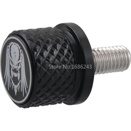 Motorcycle 6mm Rear Predators Mask Black Seat Bolt Screw Fits For Harley Sportster Street Glide For Victory Models Universal