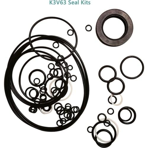 Pump Seal Kits for Kawasaki Excavator Spare Parts K3V63 K3V63DT K3V63DTP Piston Pump Seal Kits Service Kit O-Ring Power Seal
