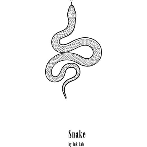 36MM×62MM snake tattoo stickers waterproof men and women long lasting dark goth wrist ankle minimalist