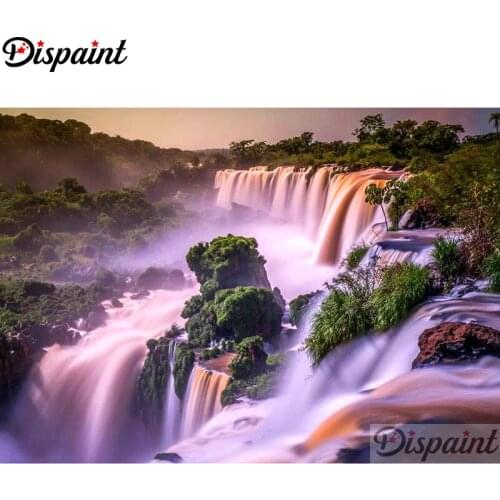 Dispaint Full Square/Round Drill 5D DIY Diamond Painting "Tree waterfall" Embroidery Cross Stitch 3D Home Decor A11639
