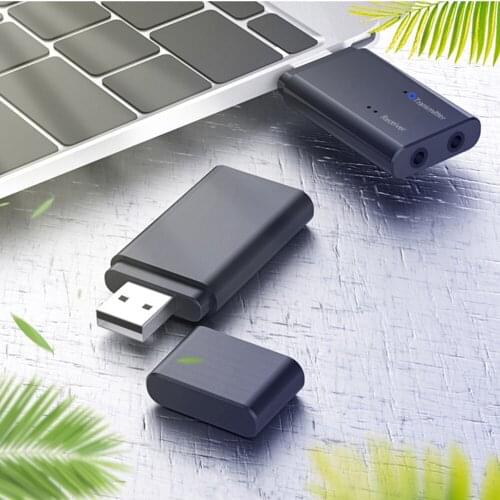 Newest USB 5.0 Wireless Bluetooth Adapter 2 in 1 Audio Bluetooth Transmitter Receiver For Car 3.5mm Mini Stereo For TV Headphone