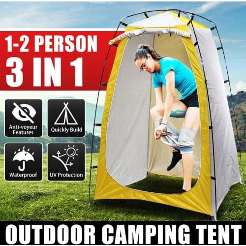 Portable Privacy Shower Toilet Camping Open Up Tent Camouflage Anti UV function Outdoor Dressing Tent Photography Tent