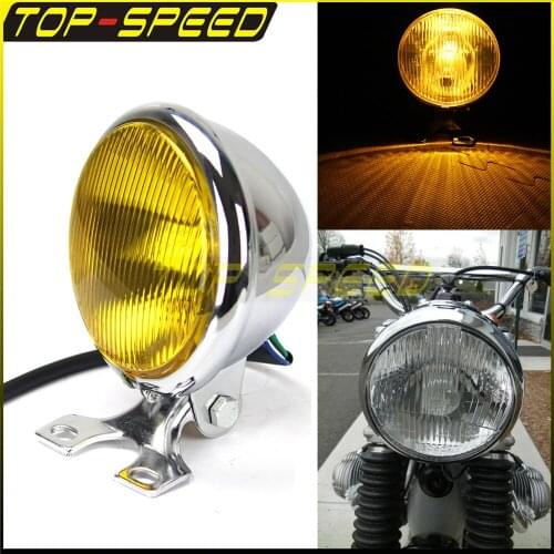 12V 35W Front Retro Round Headlight Motorcycle LED Headlamp High/Low Beam For Harley Yamaha Suzuki Kawasaki Honda Motorcycle