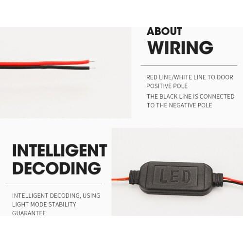 Car Door Opening Warning LED Lights Welcome Decor Lamp Strips Anti Rear-end Collision Safety Universal auto accessories